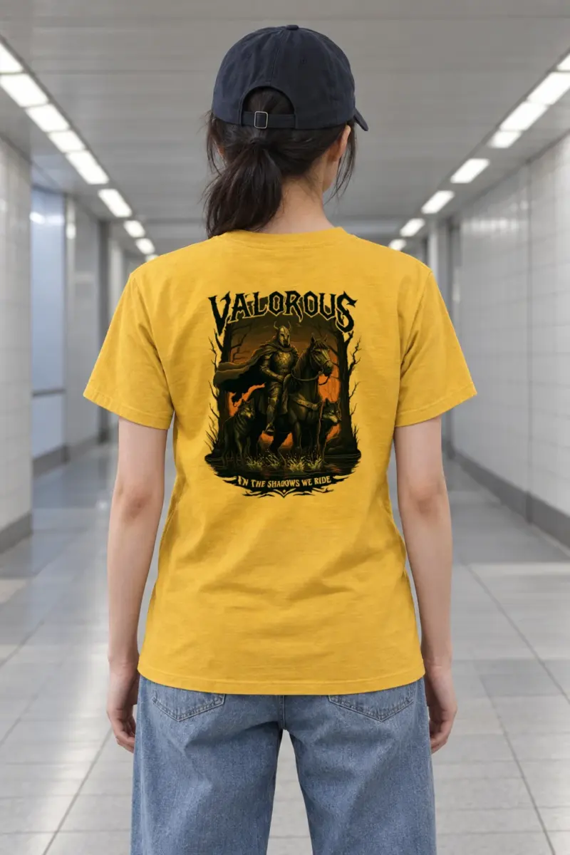 "Valorous Shadows" Heavyweight Unisex Crewneck T-shirt