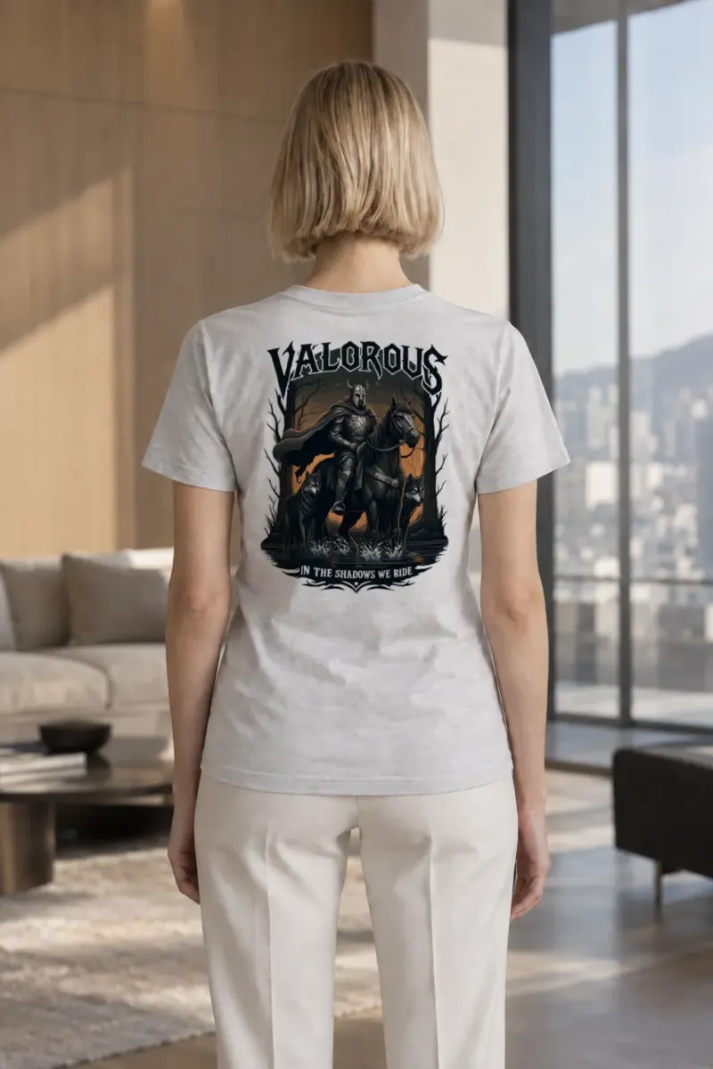 "Valorous Shadows" Heavyweight Unisex Crewneck T-shirt | Gildan 5000