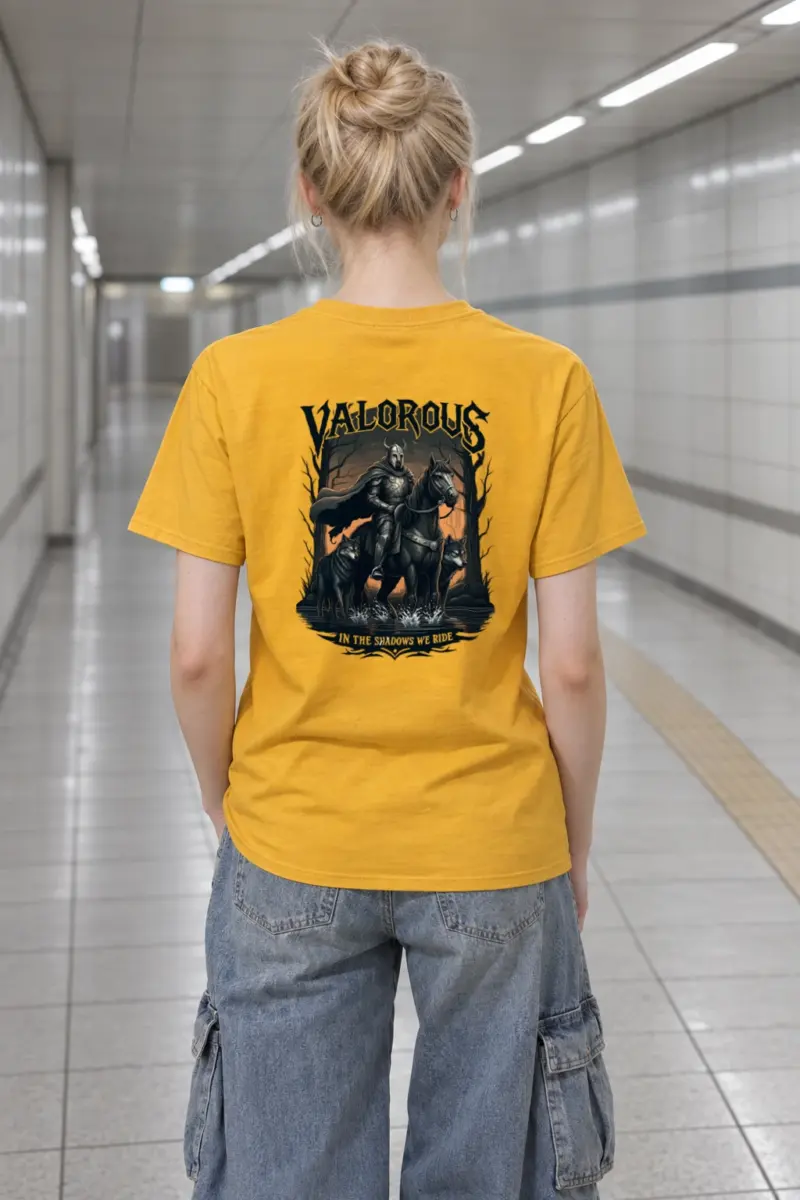 "Valorous Shadows" Heavyweight Unisex Crewneck T-shirt