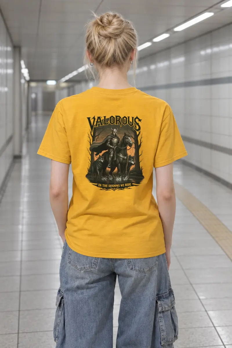 "Valorous Shadows" Heavyweight Unisex Crewneck T-shirt