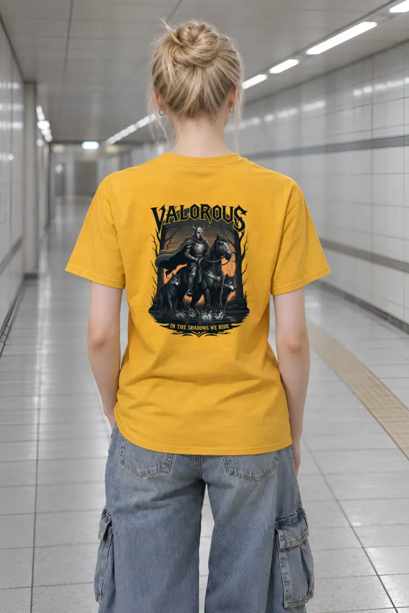 "Valorous Shadows" Heavyweight Unisex Crewneck T-shirt