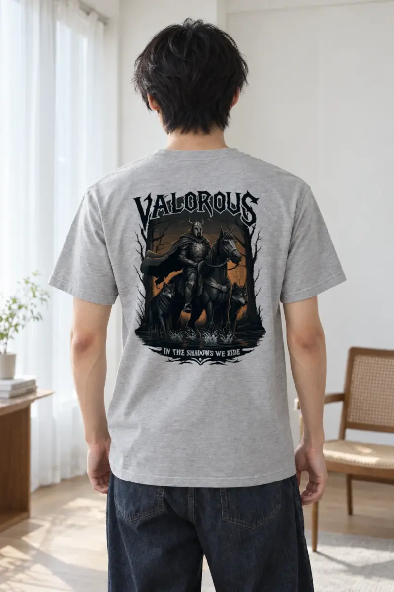 "Valorous Shadows" Heavyweight Unisex Crewneck T-shirt