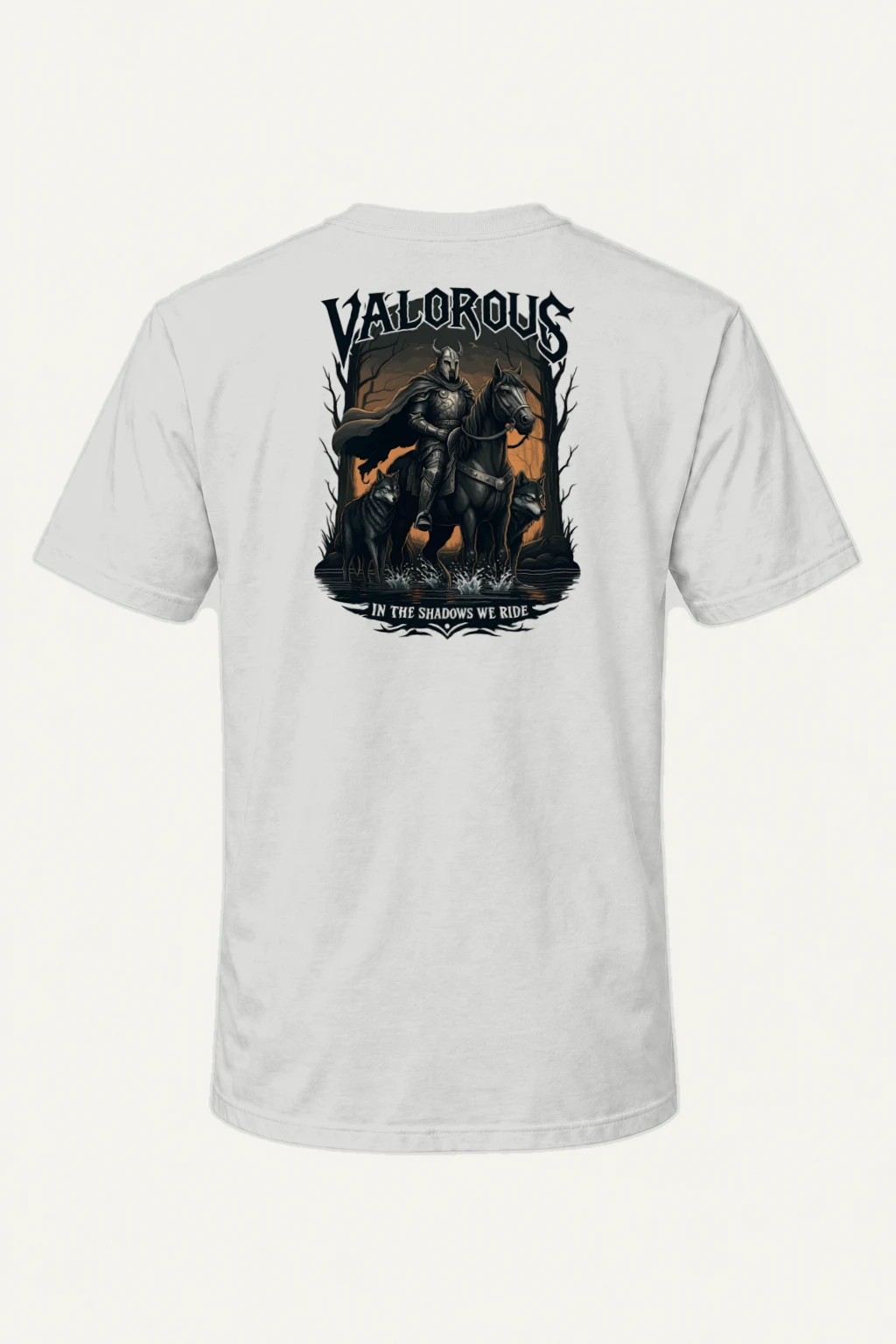 "Valorous Shadows" Heavyweight Unisex Crewneck T-shirt | Gildan 5000