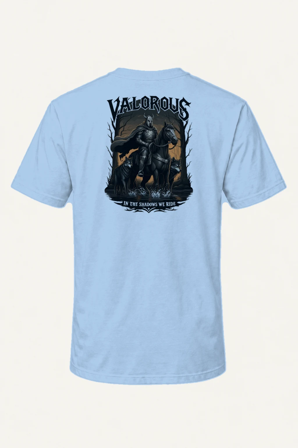 "Valorous Shadows" Heavyweight Unisex Crewneck T-shirt | Gildan 5000