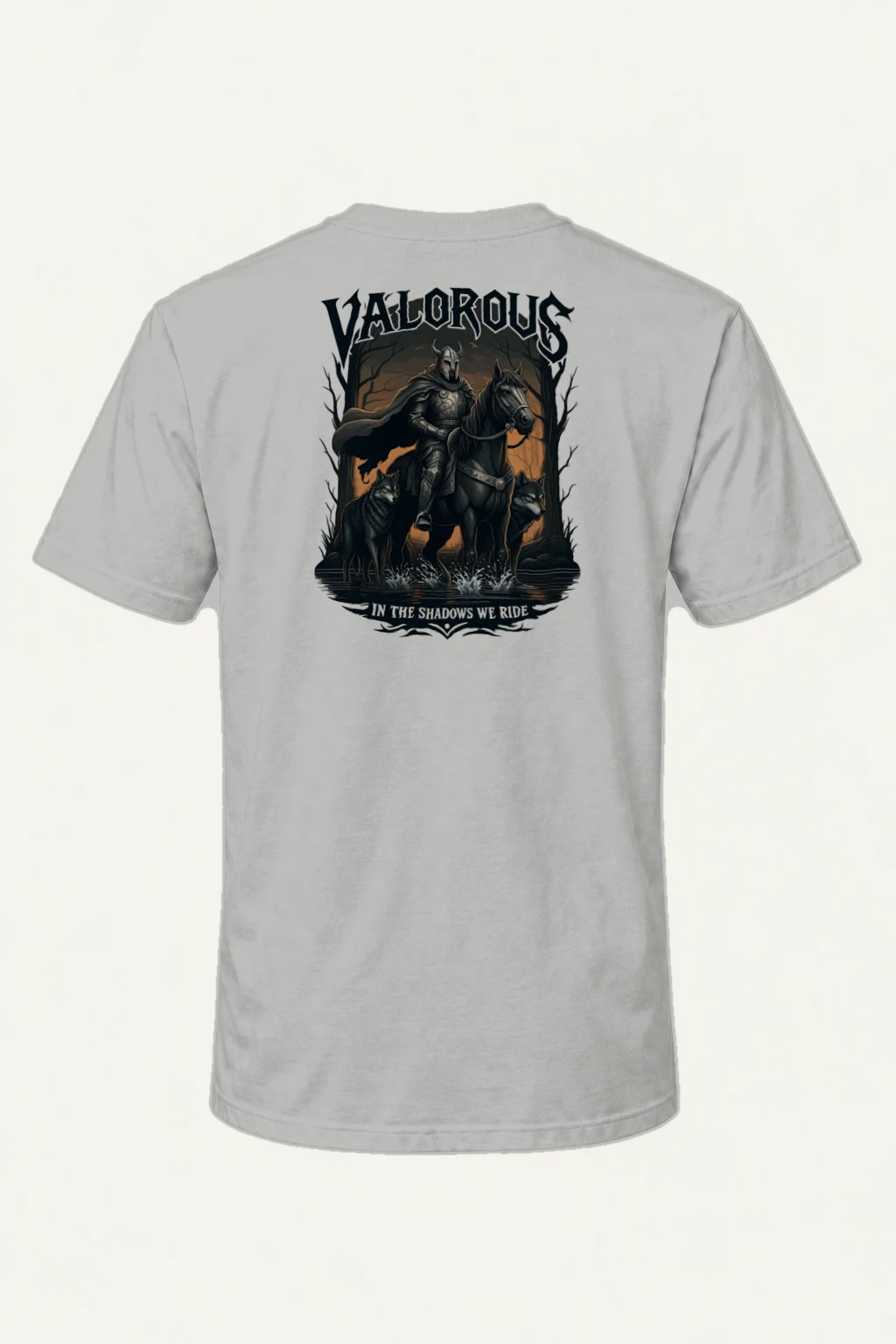 "Valorous Shadows" Heavyweight Unisex Crewneck T-shirt | Gildan 5000