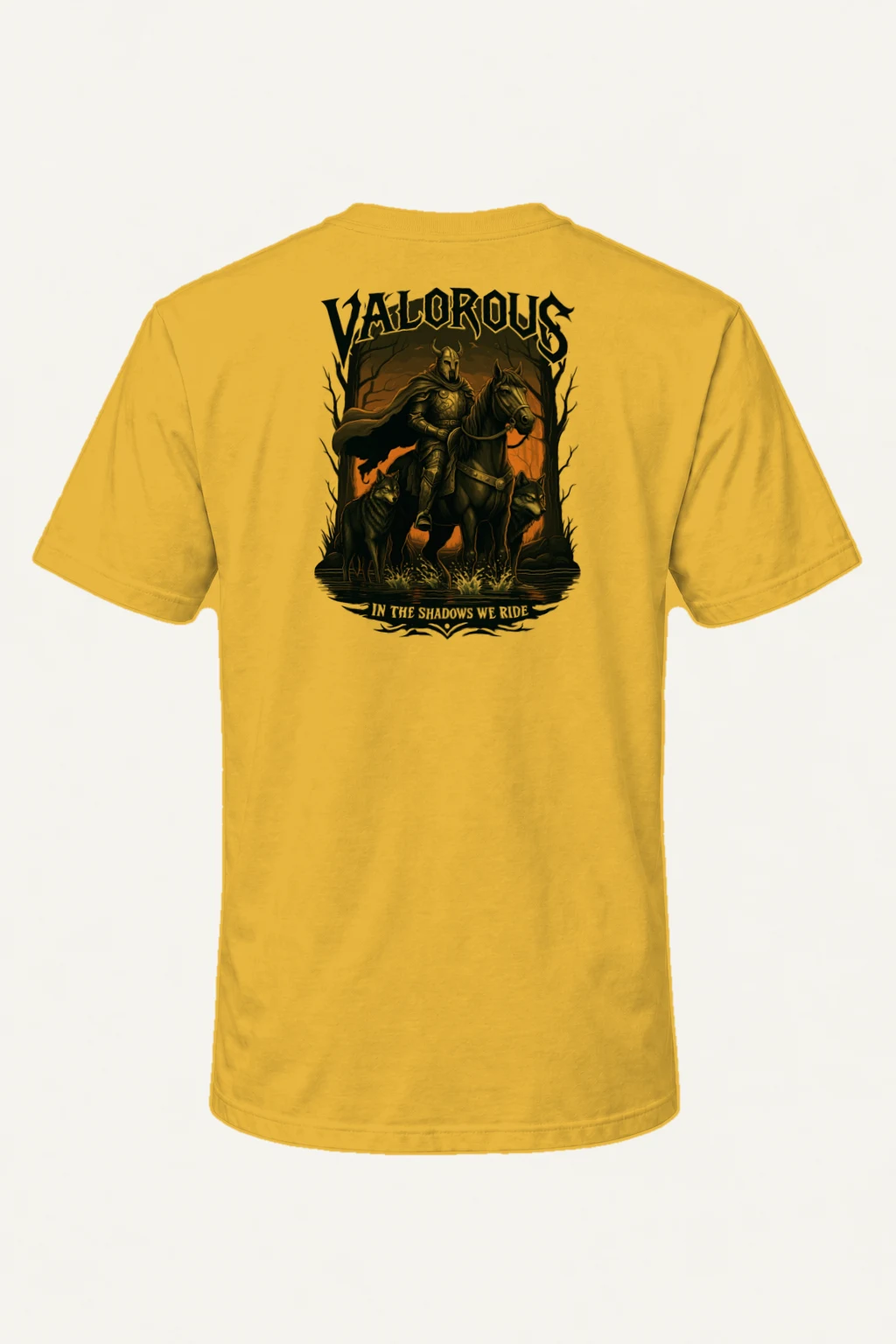"Valorous Shadows" Heavyweight Unisex Crewneck T-shirt | Gildan 5000