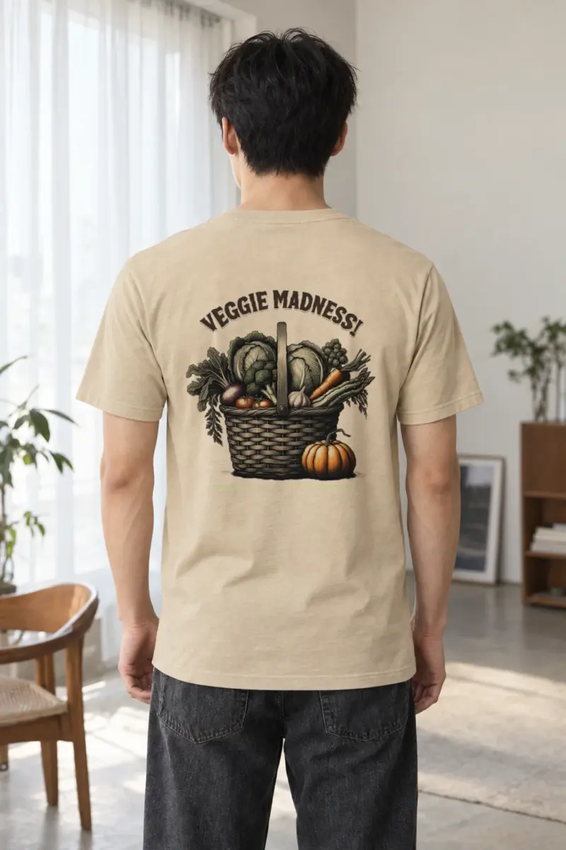 "Veggie Madness" Heavyweight Unisex Crewneck T-shirt | Gildan 5000