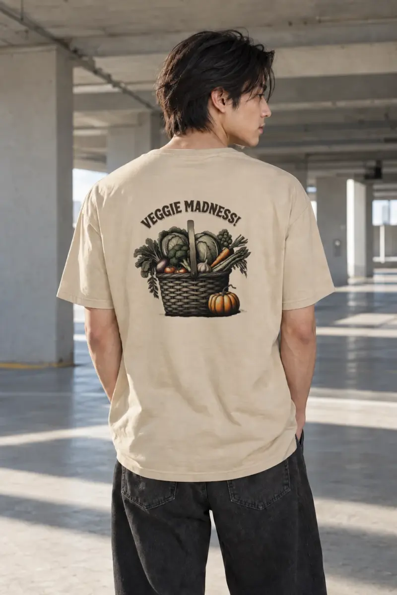 “Veggie Madness” Heavyweight Unisex Crewneck T-shirt | Gildan 5000