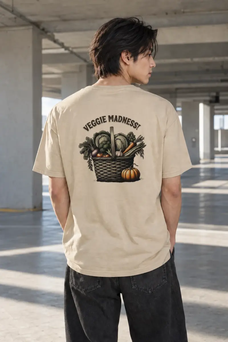 "Veggie Madness" Heavyweight Unisex Crewneck T-shirt | Gildan 5000