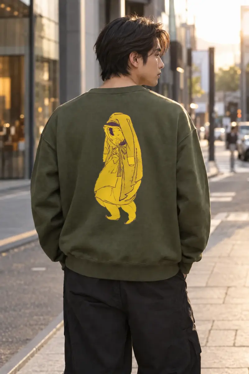 “Veiled Sari Lines” Heavy Blend Unisex Crewneck Sweatshirt | Gildan 18000