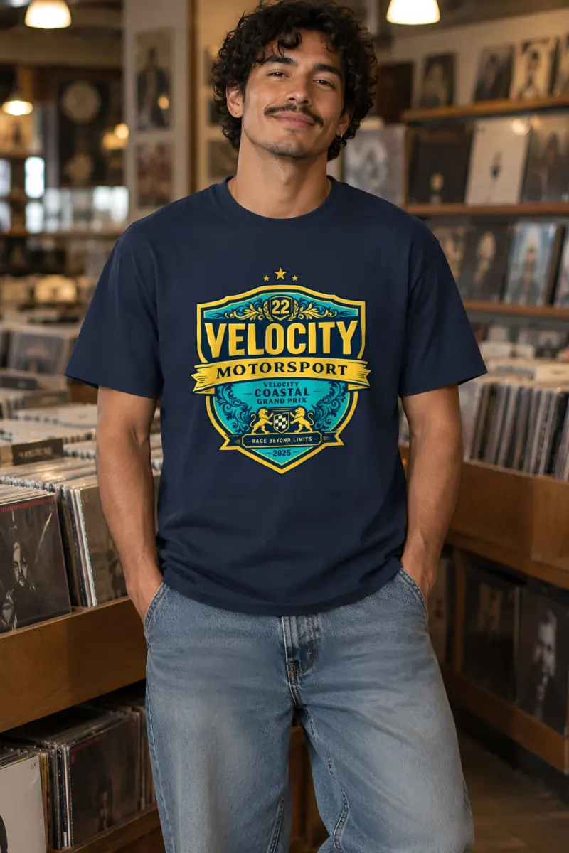 "Velocity Coastal Grand Prix" Heavyweight Unisex Crewneck T-shirt