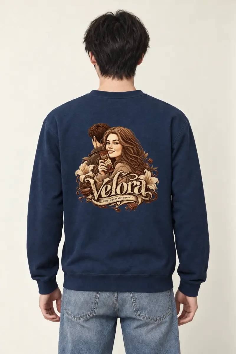"Velora Chocolate Moments" Heavy Blend Unisex Crewneck Sweatshirt