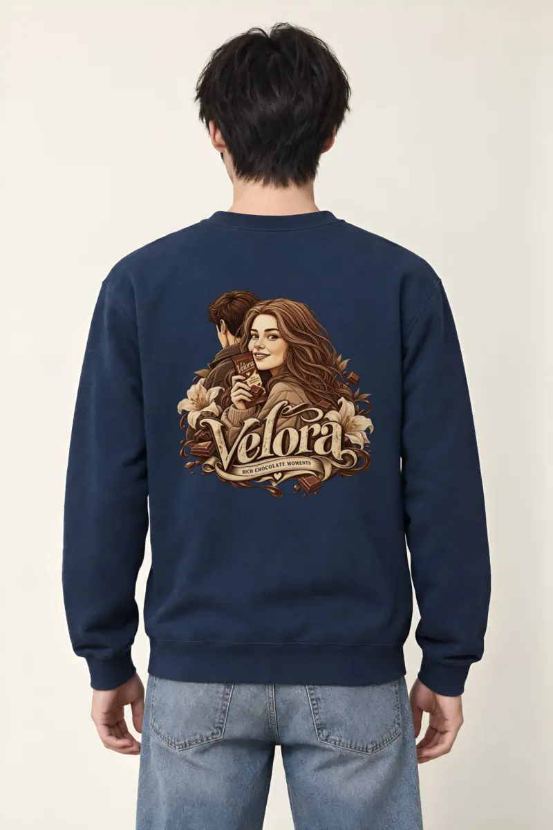 "Velora Chocolate Moments" Heavy Blend Unisex Crewneck Sweatshirt