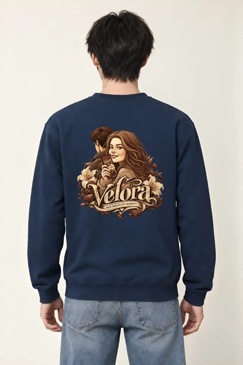 "Velora Chocolate Moments" Heavy Blend Unisex Crewneck Sweatshirt