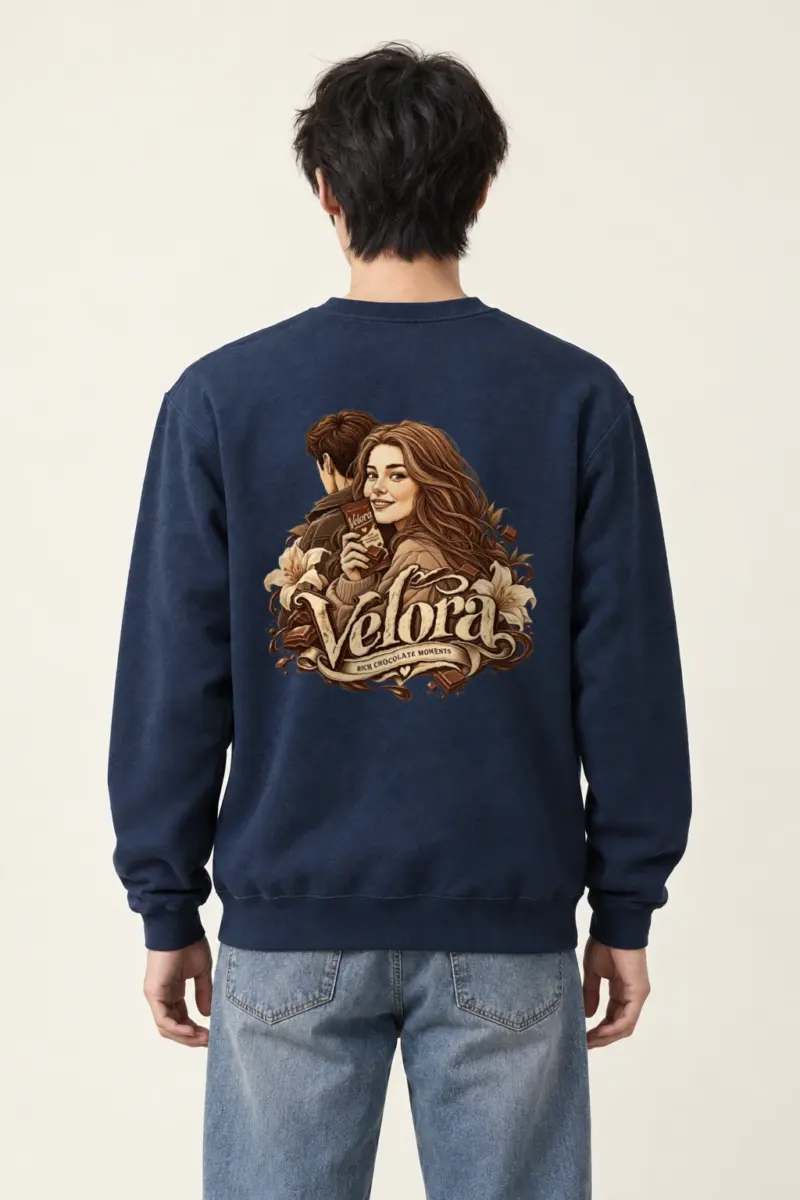 "Velora Chocolate Moments" Heavy Blend Unisex Crewneck Sweatshirt | Gildan 18000