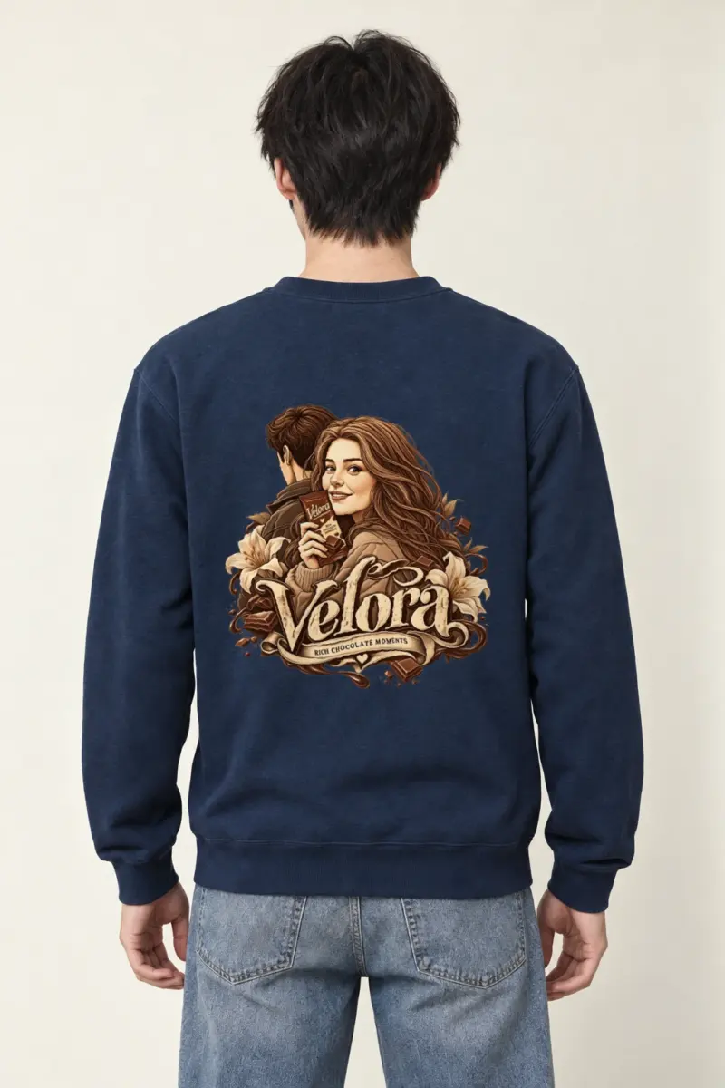 "Velora Chocolate Moments" Heavy Blend Unisex Crewneck Sweatshirt