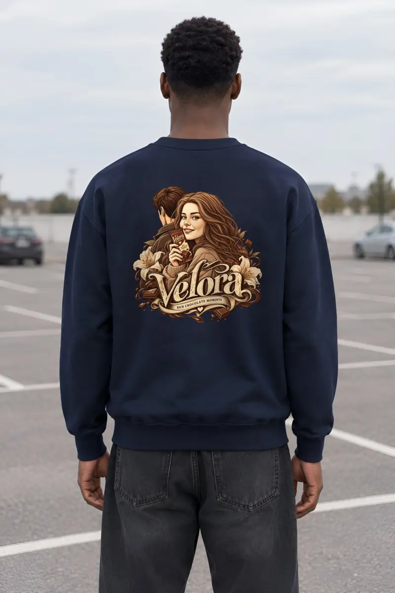 "Velora Chocolate Moments" Heavy Blend Unisex Crewneck Sweatshirt