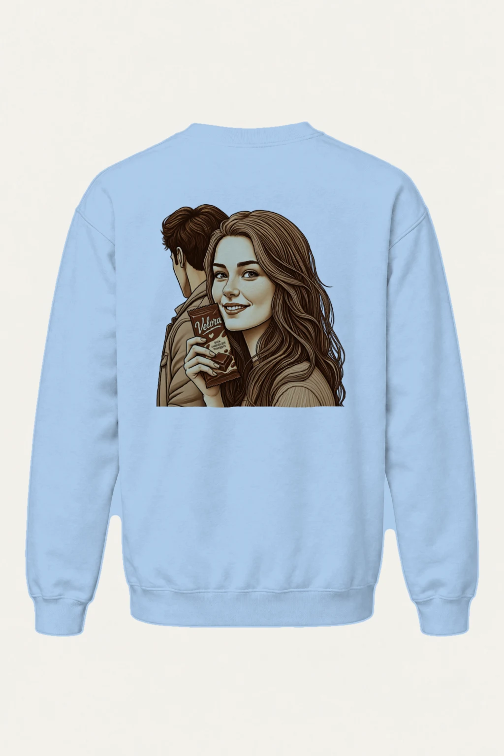 "Velora Chocolate Moments" Heavy Blend Unisex Crewneck Sweatshirt | Gildan 18000