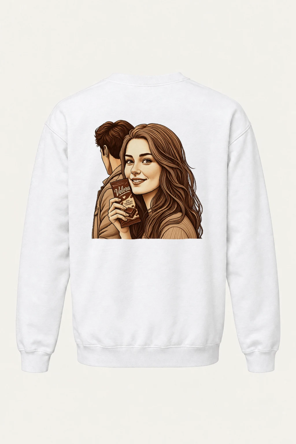 "Velora Chocolate Moments" Heavy Blend Unisex Crewneck Sweatshirt | Gildan 18000