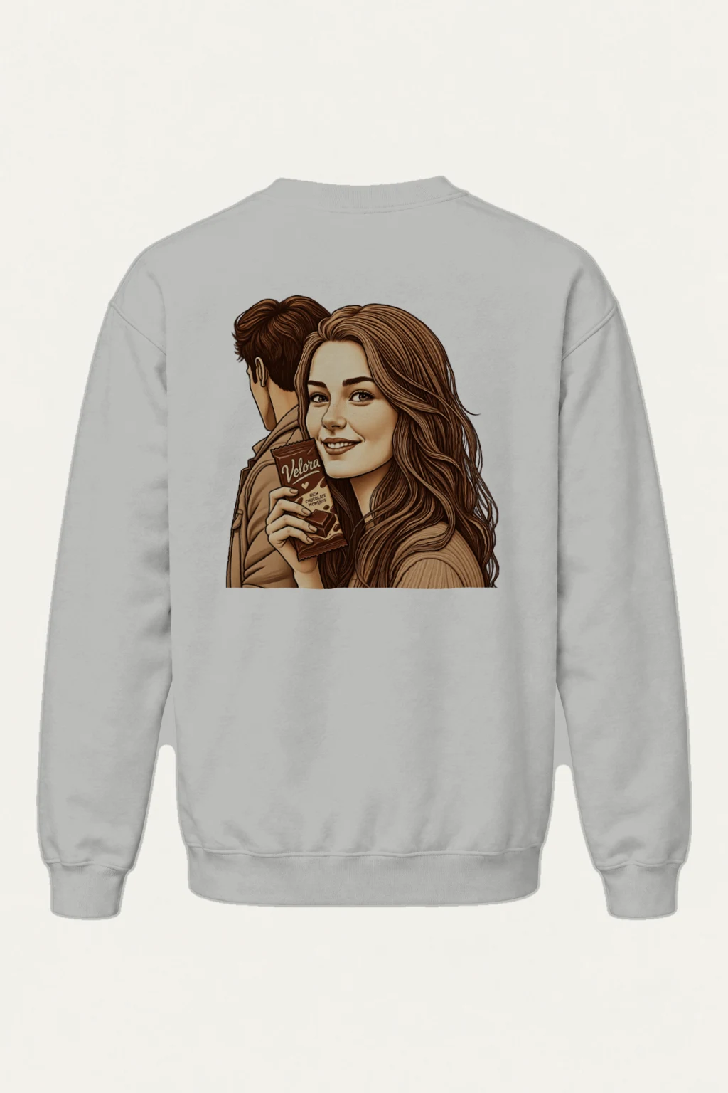 "Velora Chocolate Moments" Heavy Blend Unisex Crewneck Sweatshirt | Gildan 18000