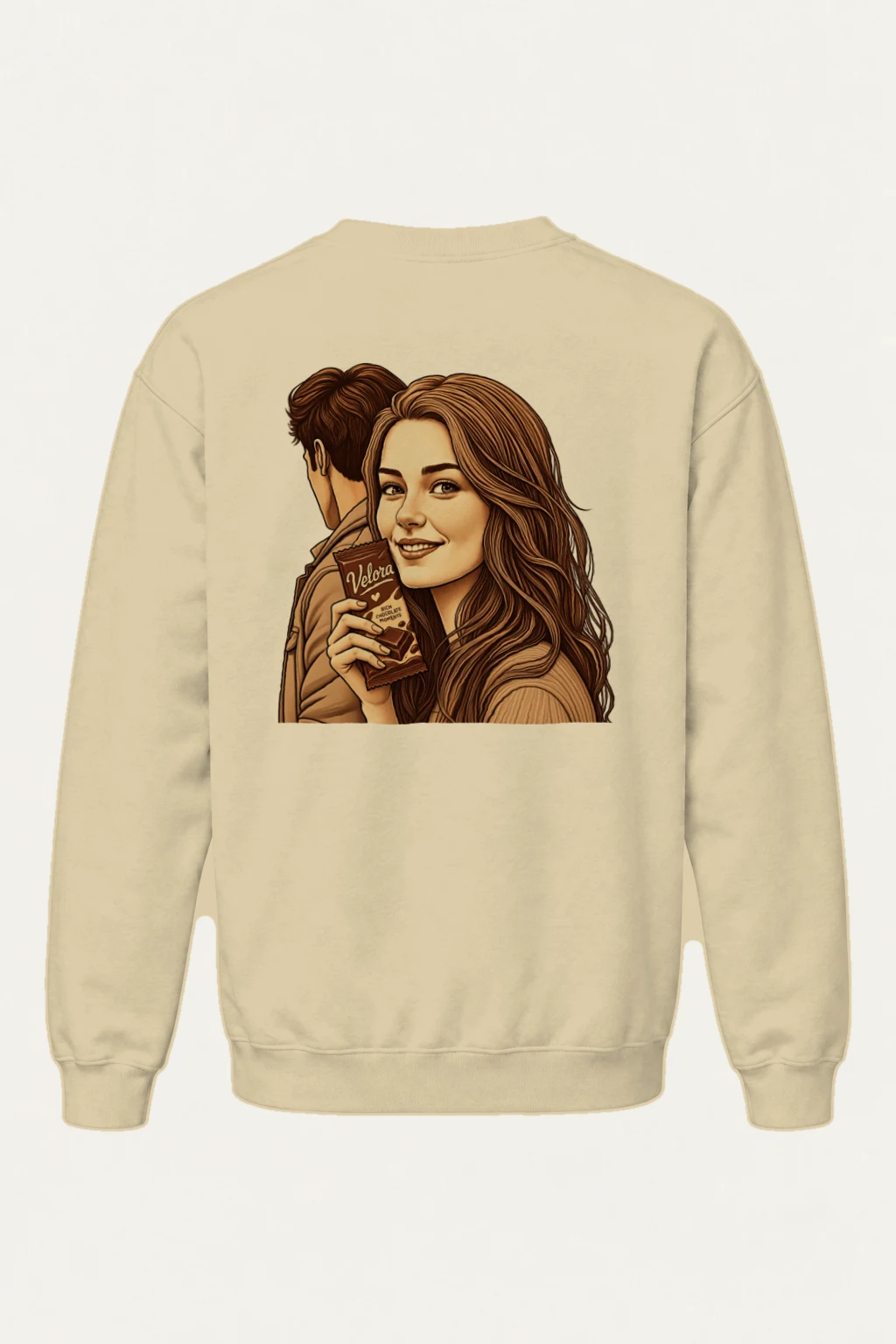 "Velora Chocolate Moments" Heavy Blend Unisex Crewneck Sweatshirt | Gildan 18000