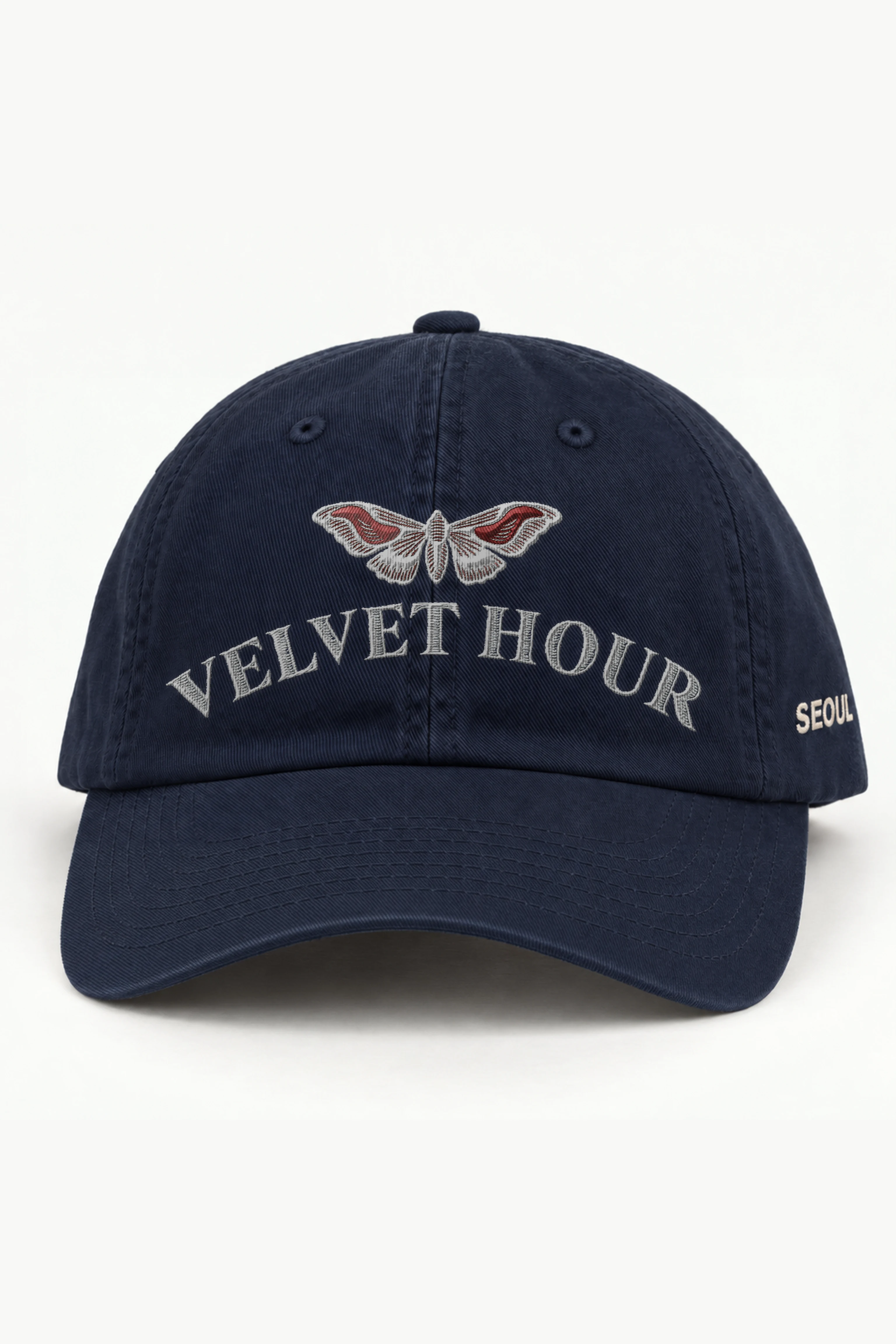 "Velvet Hour" Classic Dad Hat · Embroidered — navy/cap-front