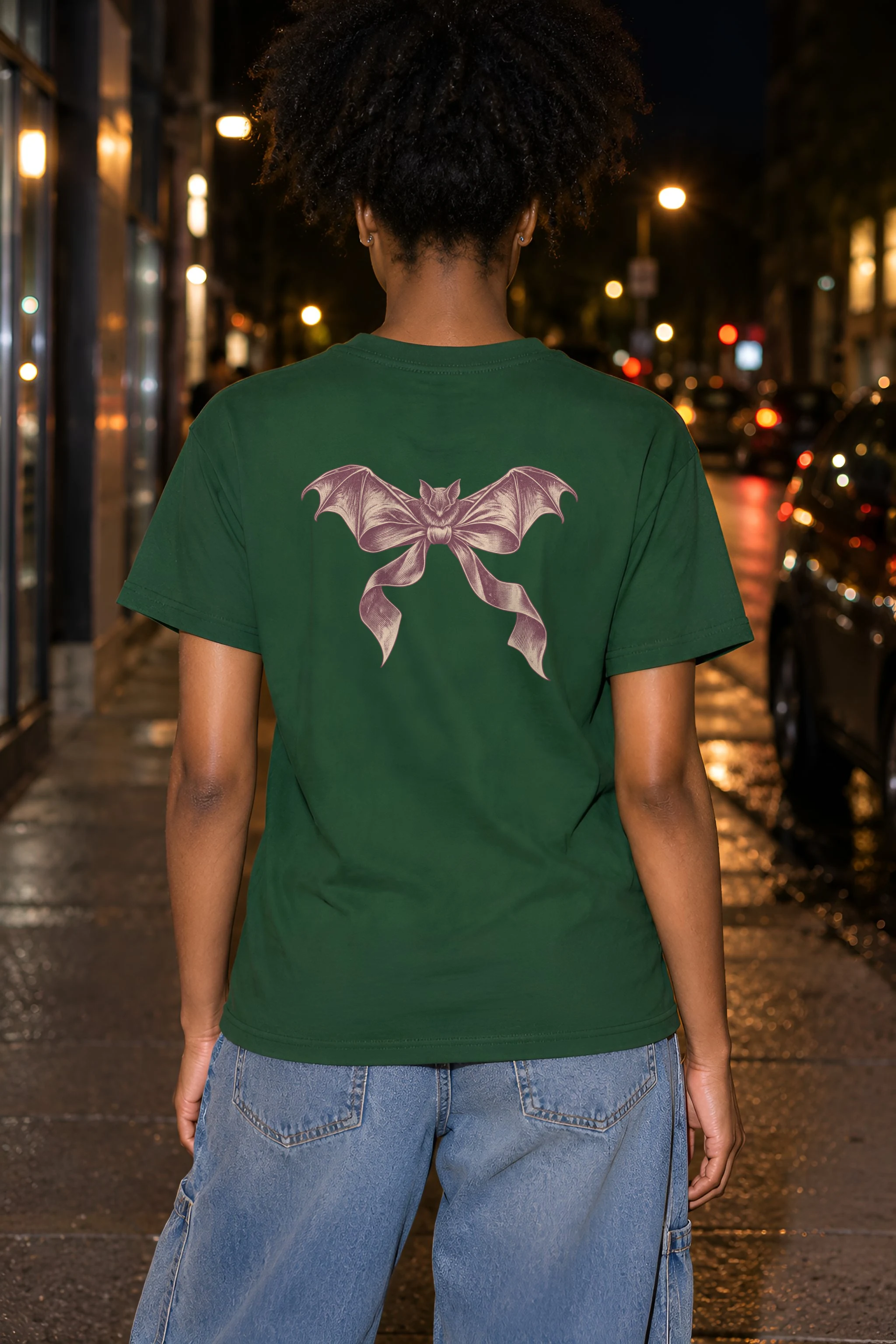 "Velvet Wings" Heavyweight Unisex Crewneck T-shirt