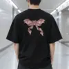 "Velvet Wings" Men's Oversized Heavyweight Crewneck T-Shirt