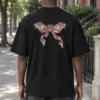 "Velvet Wings" Unisex Oversized Heavyweight Crewneck T-Shirt