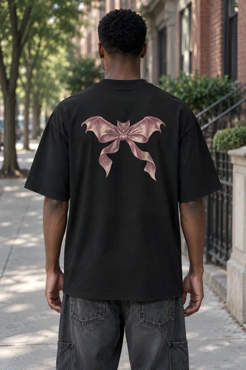 "Velvet Wings" Unisex Oversized Heavyweight Crewneck T-Shirt