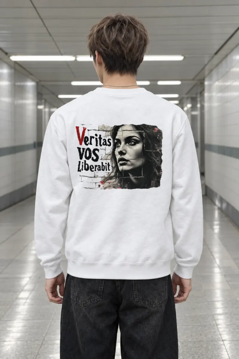 "Veritas Portrait" Heavy Blend Unisex Crewneck Sweatshirt