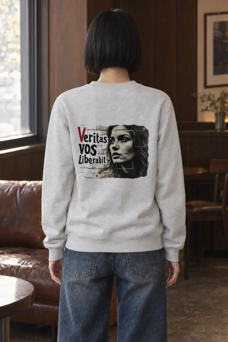 "Veritas Portrait" Heavy Blend Unisex Crewneck Sweatshirt