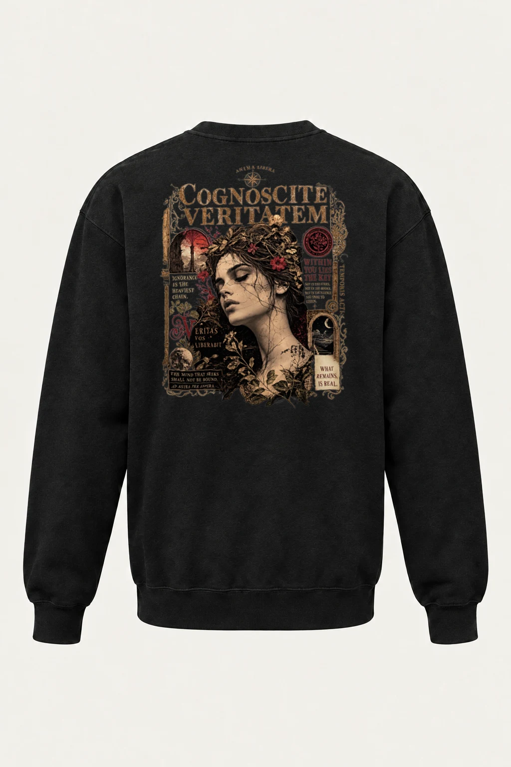 "Veritas Vos Liberabit" Heavy Blend Unisex Crewneck Sweatshirt | Gildan 18000