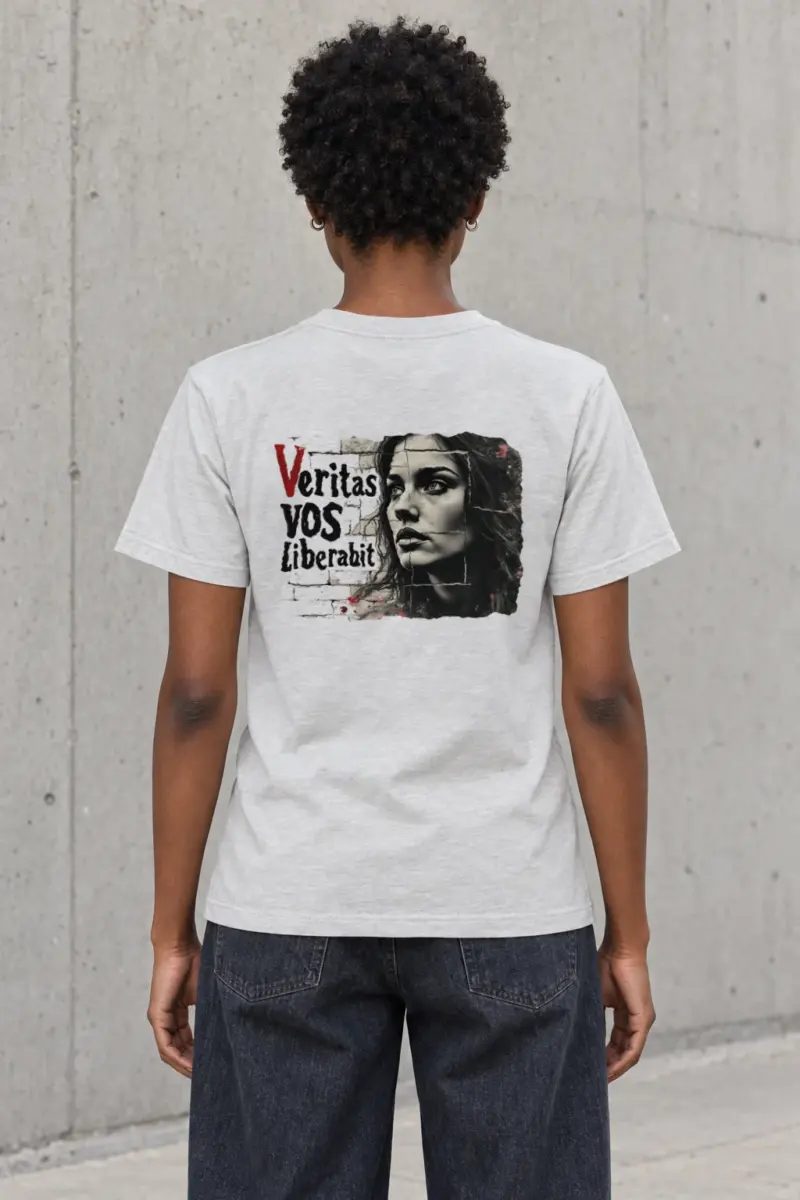 "Veritas Vos Liberabit" Heavyweight Unisex Crewneck T-shirt | Gildan 5000