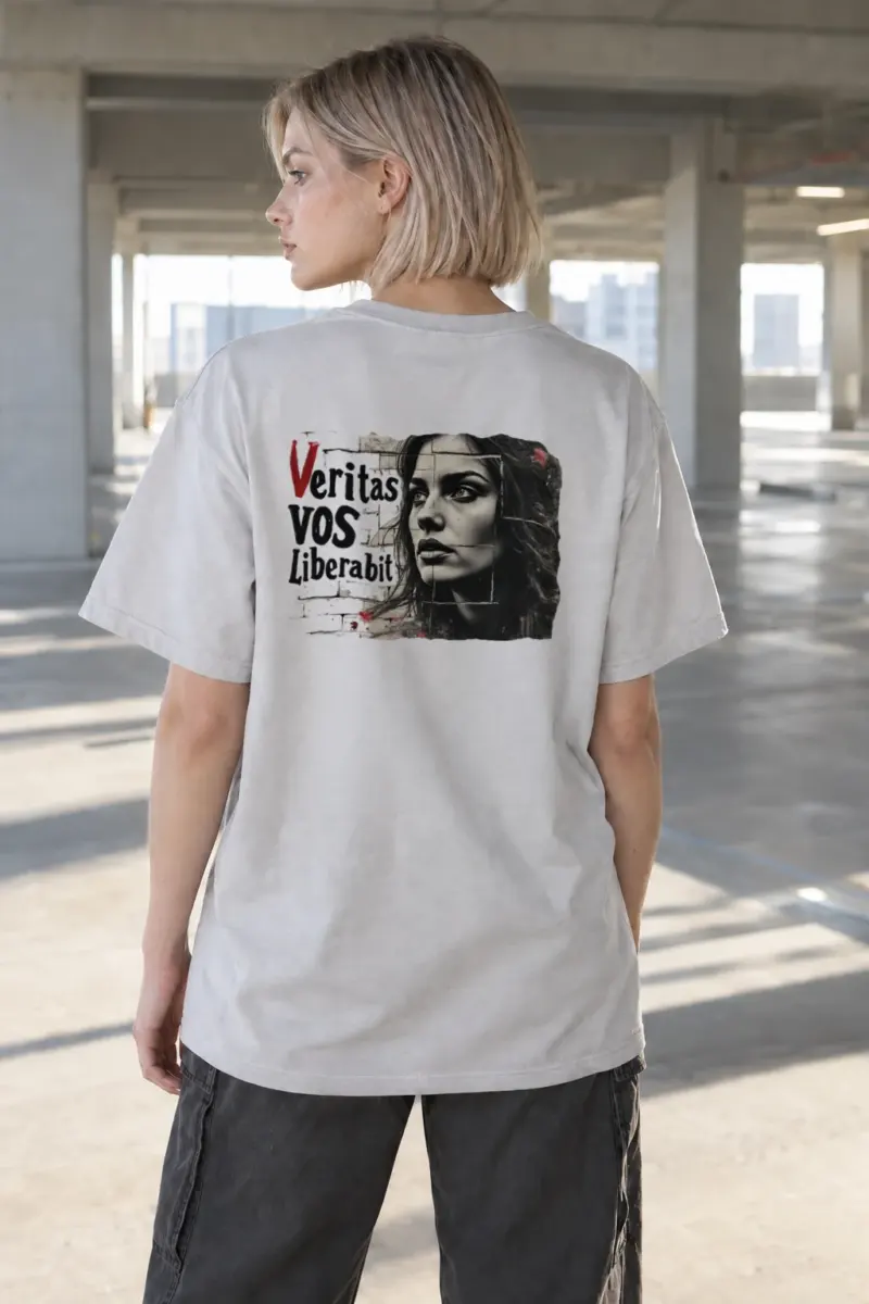 "Veritas Vos Liberabit" Heavyweight Unisex Crewneck T-shirt | Gildan 5000
