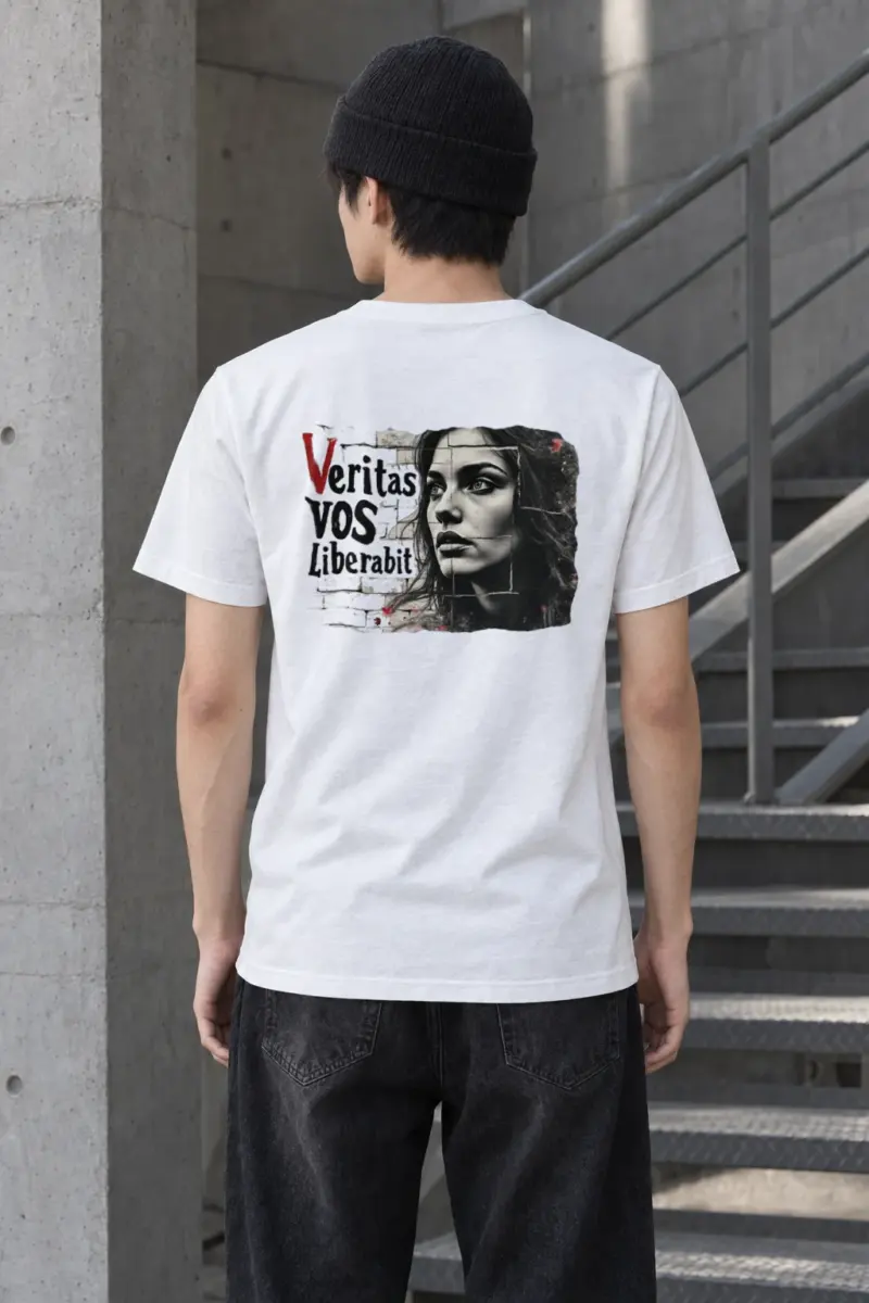 "Veritas Vos Liberabit" Heavyweight Unisex Crewneck T-shirt
