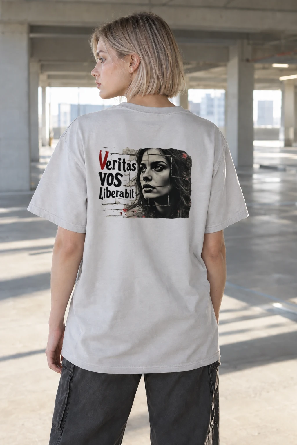 "Veritas Vos Liberabit" Heavyweight Unisex Crewneck T-shirt | Gildan 5000