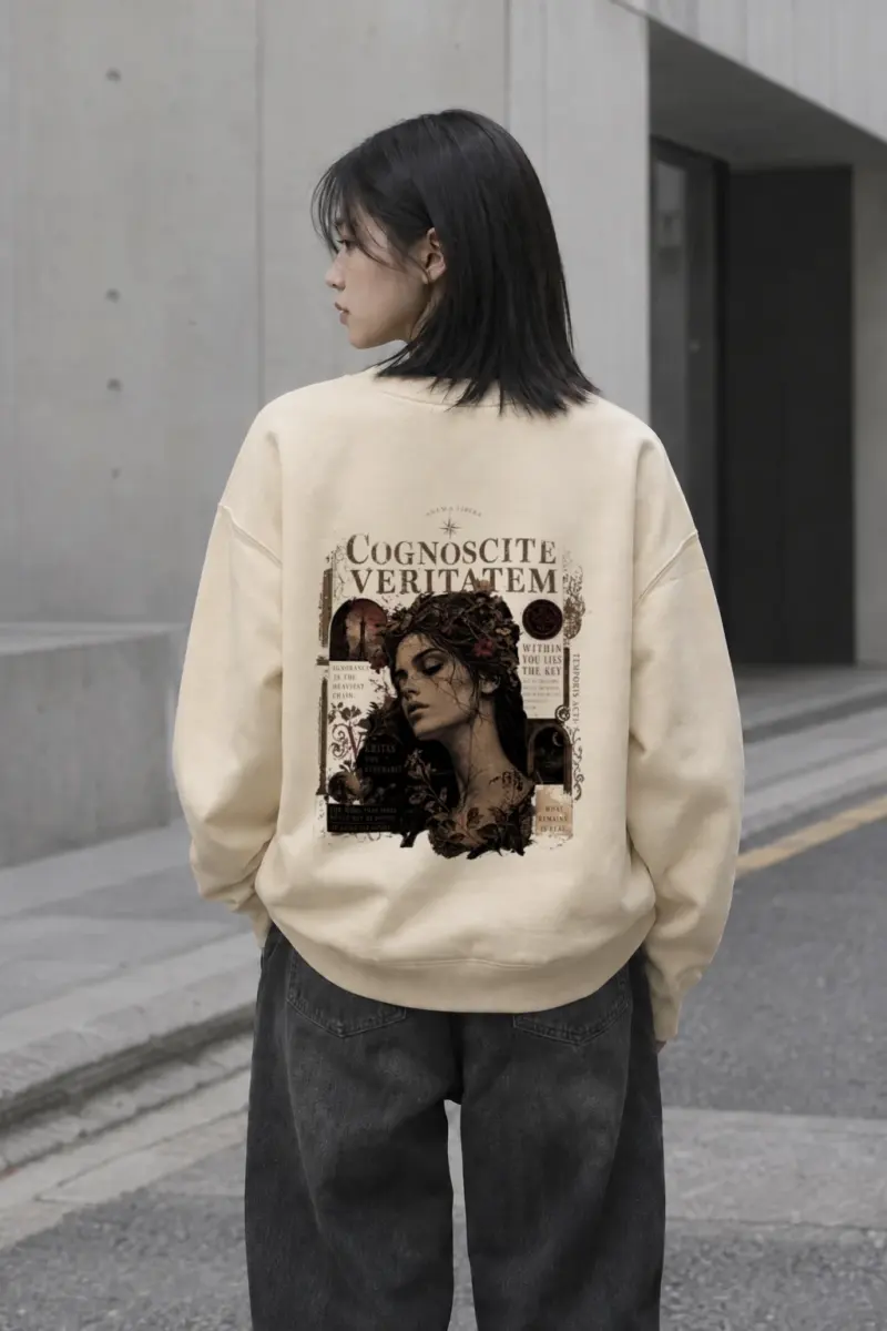 “Veritas Vos Liberabit” Unisex Sponge Fleece Crewneck Sweatshirt | Bella + Canvas 3901