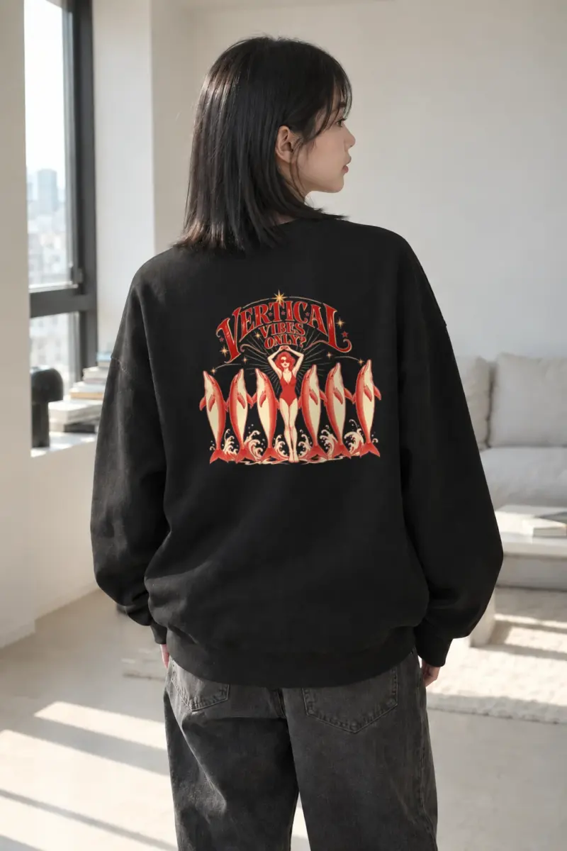 "Vertical Vibes Only" Heavy Blend Unisex Crewneck Sweatshirt | Gildan 18000