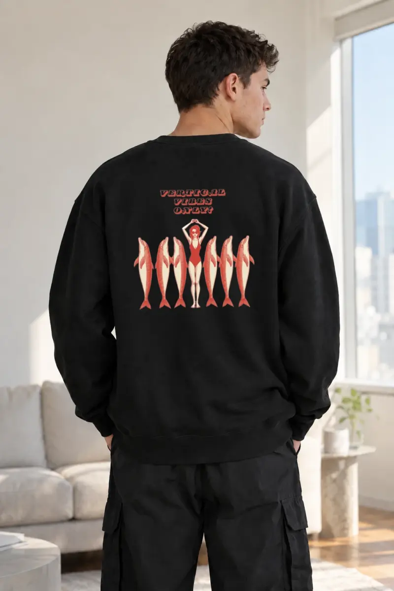 "Vertical Vibes Only" Heavy Blend Unisex Crewneck Sweatshirt | Gildan 18000