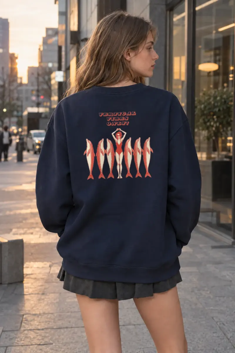 "Vertical Vibes Only" Heavy Blend Unisex Crewneck Sweatshirt | Gildan 18000