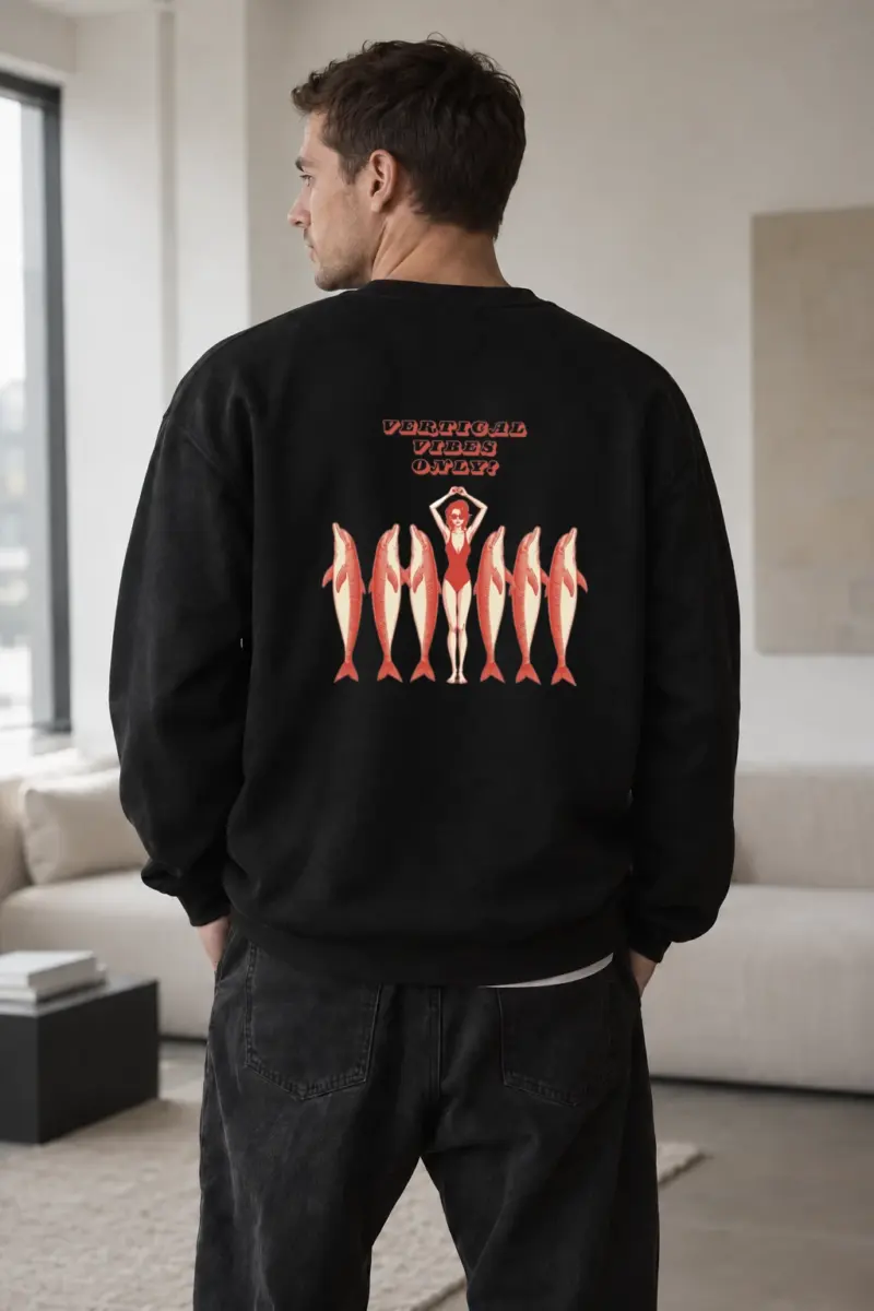 “Vertical Vibes Only” Heavy Blend Unisex Crewneck Sweatshirt | Gildan 18000