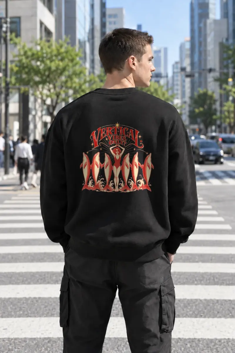 "Vertical Vibes Only" Heavy Blend Unisex Crewneck Sweatshirt | Gildan 18000