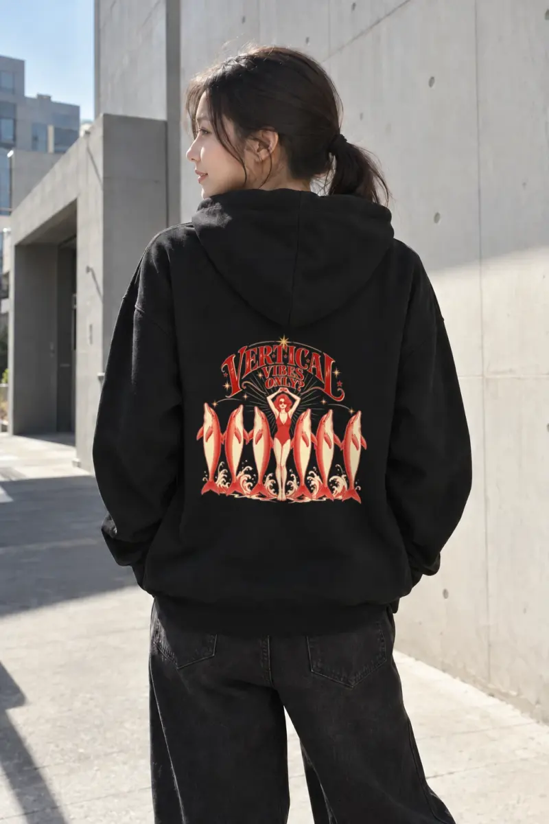 "Vertical Vibes Only" Heavy Blend Unisex Pullover Hoodie | Gildan 18500