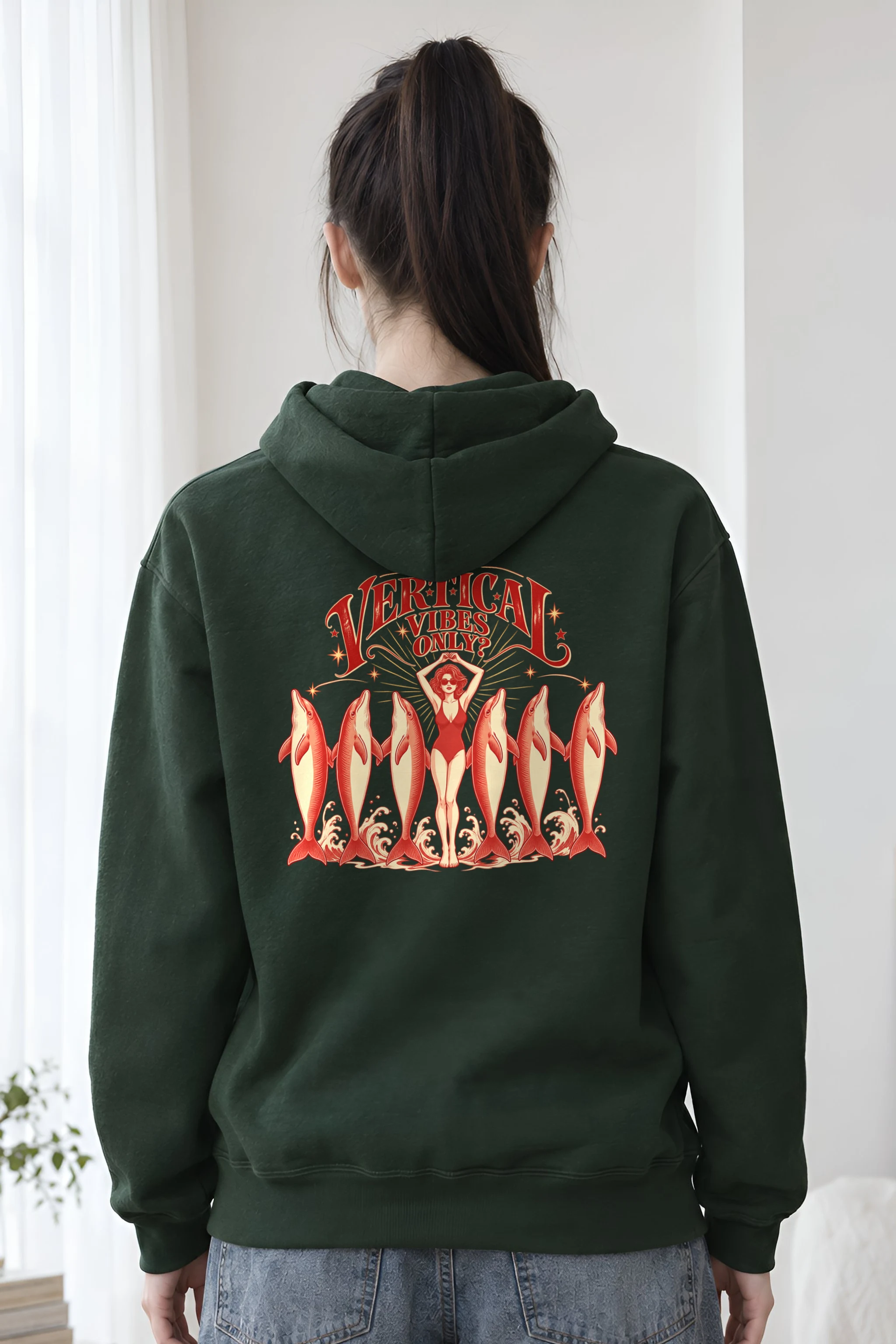 "Vertical Vibes Only" 1 Pullover Hoodie