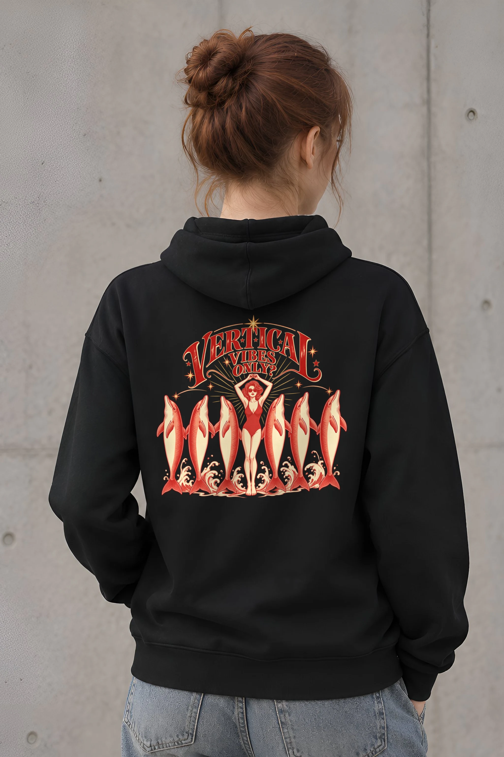 "Vertical Vibes Only" 1 Pullover Hoodie