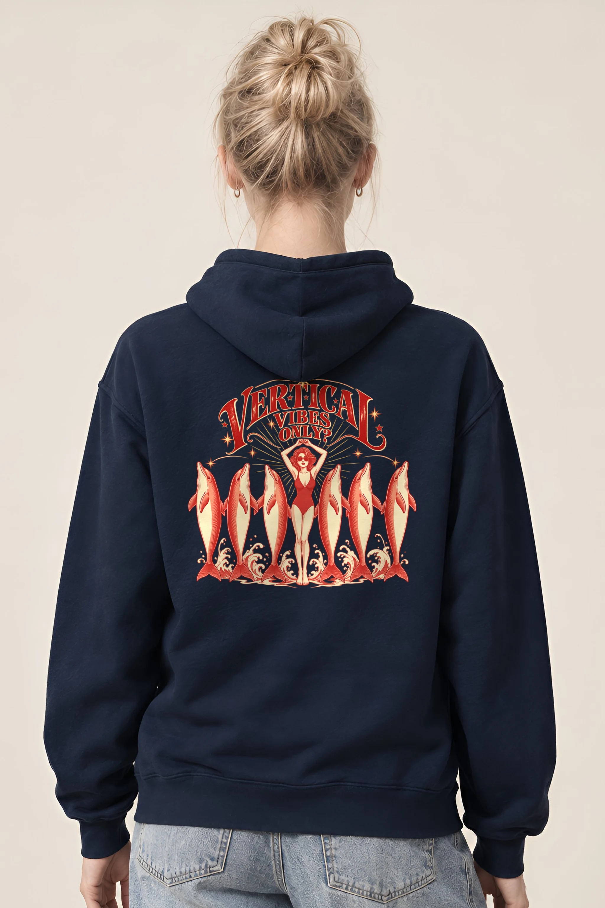 "Vertical Vibes Only" 1 Pullover Hoodie
