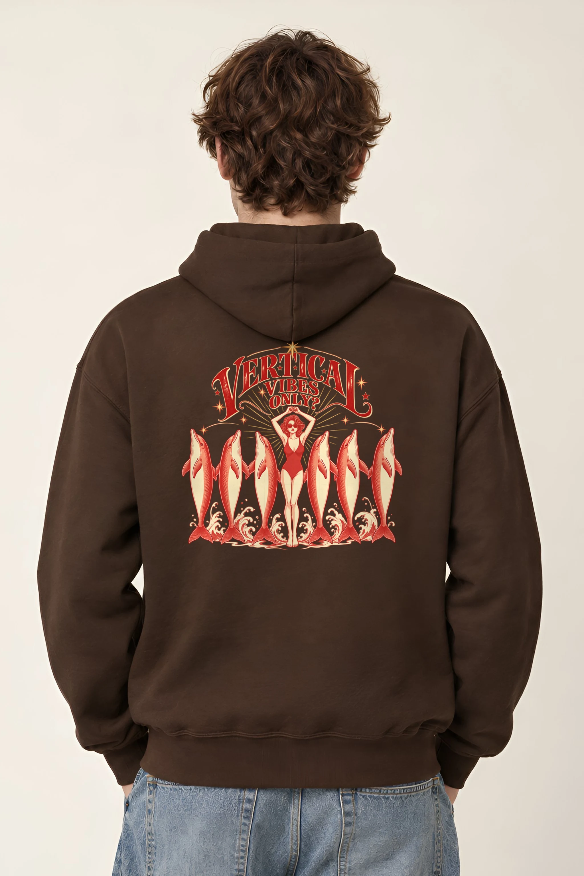 "Vertical Vibes Only" 1 Pullover Hoodie