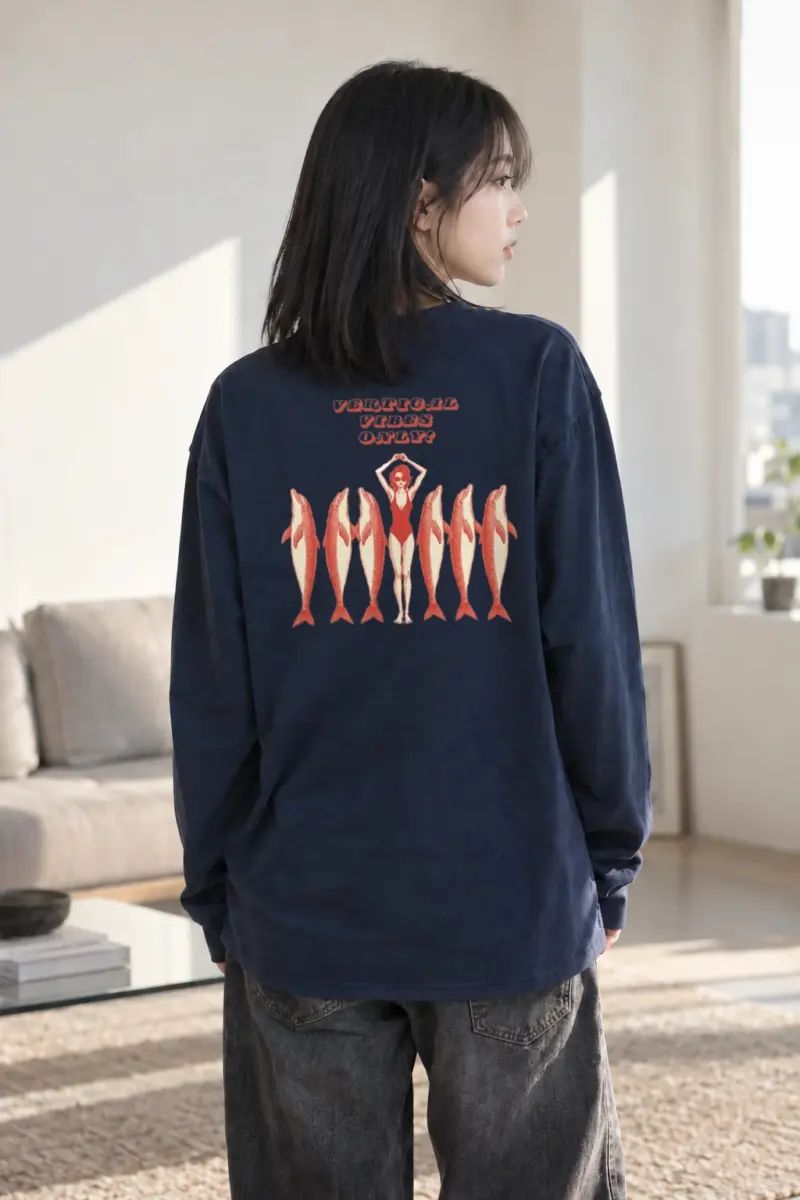 "Vertical Vibes Only?" Unisex Longsleeve T-shirt | Gildan 2400
