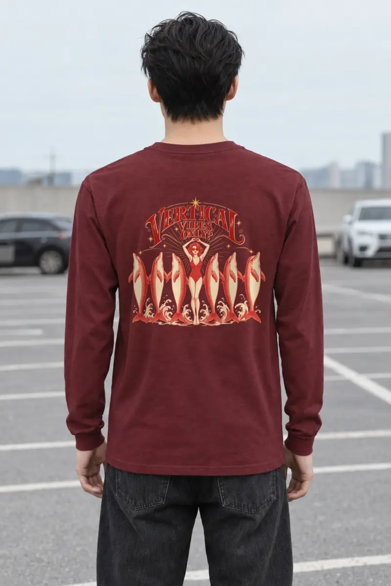 "Vertical Vibes Only" Unisex Longsleeve T-shirt